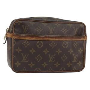 LOUIS VUITTON Monogram Compiegne 23 Clutch Bag M51847 LV Auth ka1240